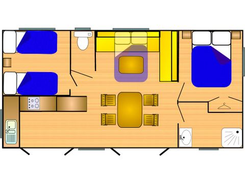 Stacaravan 6 personen - Riviera 860-2 CD
