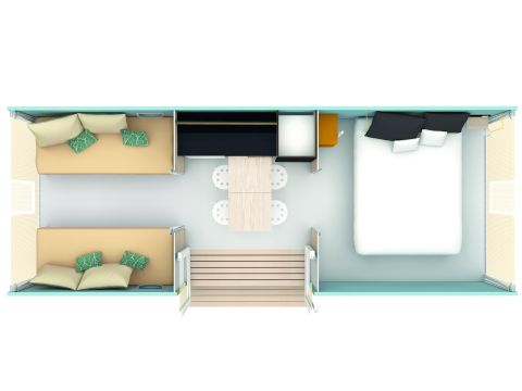 Tent 4 personen - Coco Sweet 2bed - INSOLITE - 16m² overdekt terras - geen TV