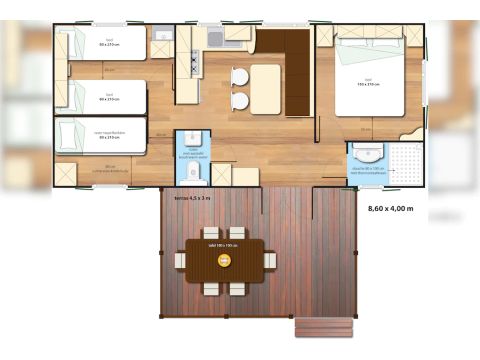 Stacaravan 6 personen - SunLodge Aspen