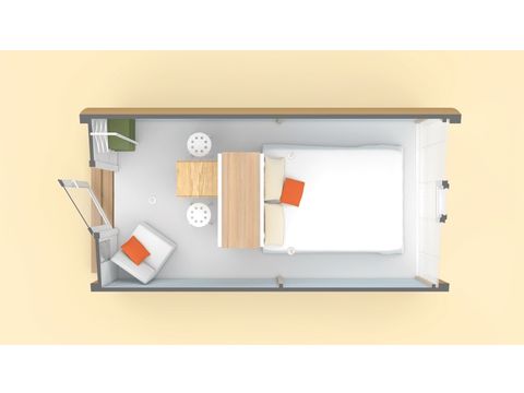 Glampingtent 2 personen - COCO SWEET 2 personen - 1 slaapkamer, geen sanitair, geen airconditioning