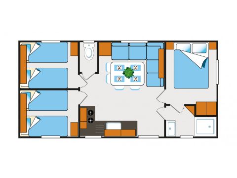 Stacaravan 8 personen - CLIM - TV