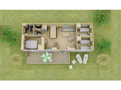 Stacaravan 6 personen - Klassiek PLUS