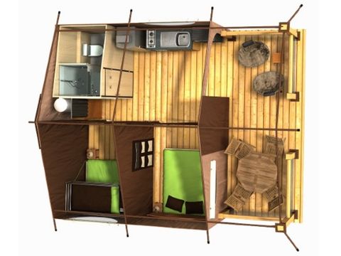 Safaritent 5 personen - LODGE CONFORT Victoria 5 pers. 2 sl.k.