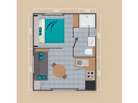 Stacaravan 3 personen - Bora