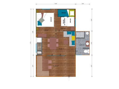 Accommodatie 5 personen - Stapelwagen