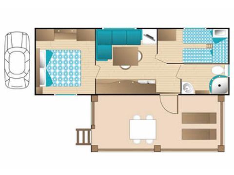 Stacaravan 4 personen - TAHITI SUPERIEUR
