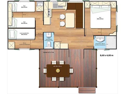 Stacaravan 6 personen - Aspen
