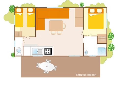 Stacaravan 6 personen - Confort XL 4/6 zitplaatsen