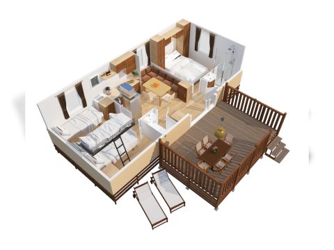 Stacaravan 6 personen - Aspen