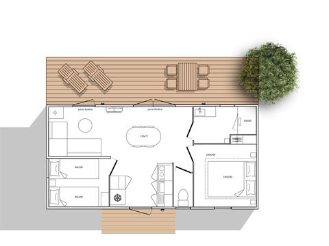 Stacaravan 5 personen - Ciela Privilège - 2 slaapkamers