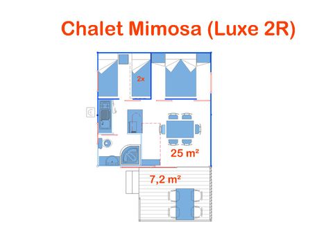 Chalet 4 personen - Mimosa (Chalet Lux)
