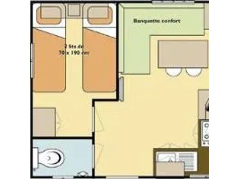 Stacaravan 4 personen - HUISJE BESCHEIDENHEID