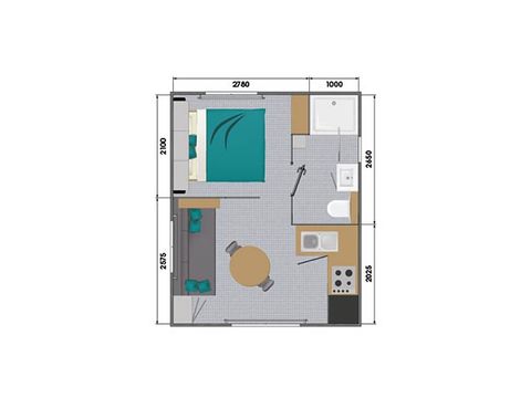 LODGE 2 personen -  Cottage Floresta "Boszicht" - Suite 2p - TV - Airconditioning