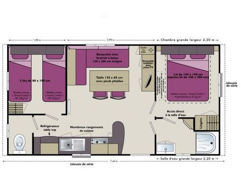 Stacaravan 4/5 personen - Cottage 28m²