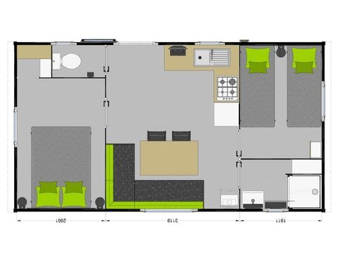 Stacaravan 6 personen - Ibiza