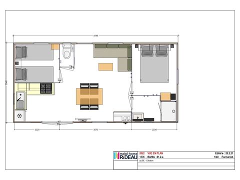 Stacaravan 4 personen - Ciela Privilège - 2 slaapkamers - barbecue