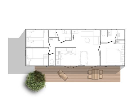 Stacaravan 6 personen - NIEUW - Ciela Prestige - 3 slaapkamers - Waarvan - 1 master - Suite - Bedlinnenpakket - Handdoeken en...