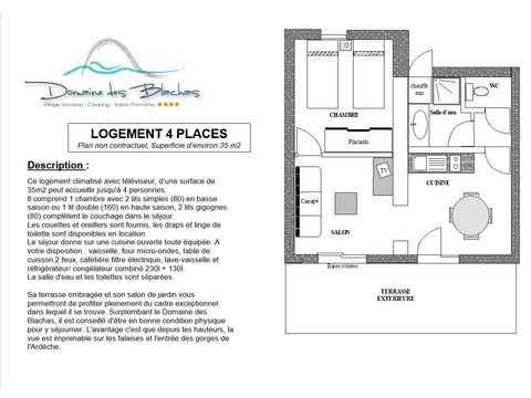 VAKANTIEHUIS 4 personen - PAVILJOEN TV-TERRAS