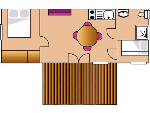 Chalet 4 personen - MAYA - 2 Slaapkamers