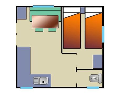 Stacaravan 4 personen - PREMIUM COMFORT COTTAGE