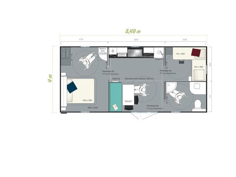 Stacaravan 4 personen - Silva (PMR)