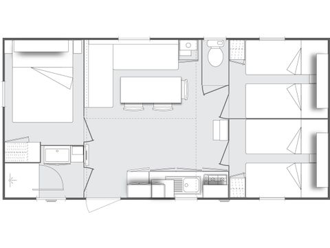 Stacaravan 6 personen - Ciela Privilège - 3 slaapkamers