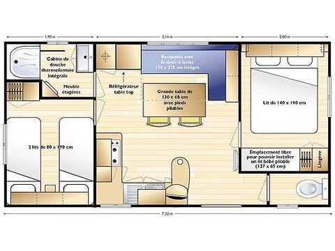 Stacaravan 6 personen - Familie