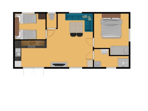 Stacaravan 4 personen - Carrelet