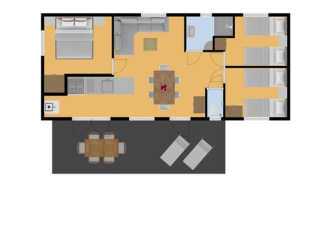 Stacaravan 6 personen - Chambon