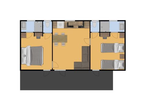 Stacaravan 4 personen - Buissonnière