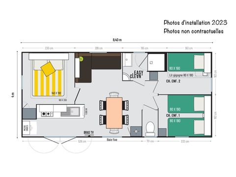 Stacaravan 6 personen -  31m² Premium ruimte