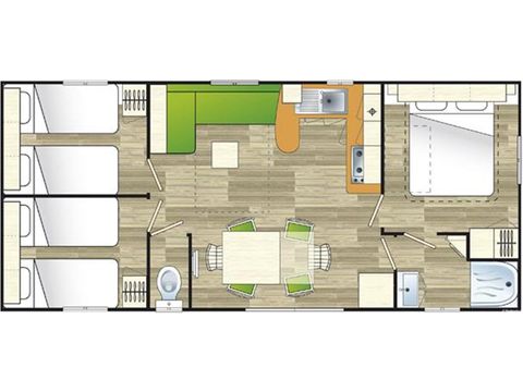 Stacaravan 6 personen - Baobab stacaravan