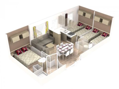 Stacaravan 6 personen - 33 m²
