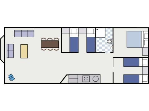 Stacaravan 6 personen - Villa de Bergen