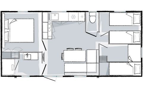 Stacaravan 6 personen - Eco-Lodge (max. 2 adults)