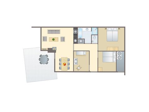 Bungalow 5 personen - Baby 5CN
