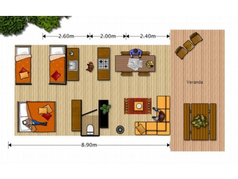 tent 6 personen - Woodlodge