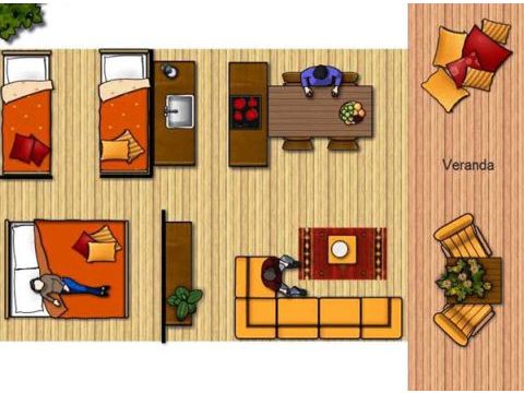 tent 4 personen - Woodlodge