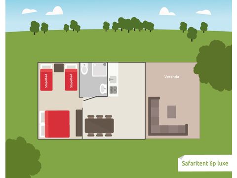 Safaritent 6 personen - Luxe