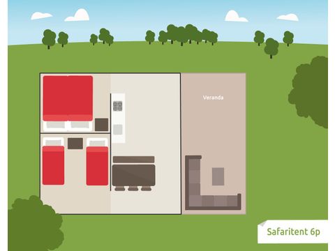 Safaritent 6 personen