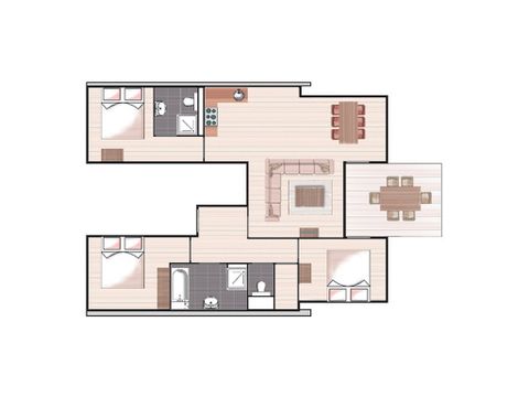 Appartement 6 personen - Penthouse Biggesee Comfort