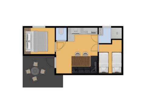 Stacaravan 4 personen - de Kluut
