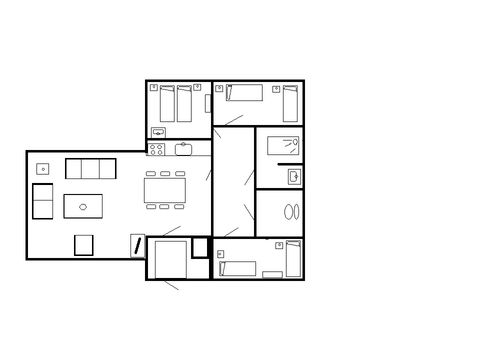 Bungalow 6 personen - Comfort half vrijstaand