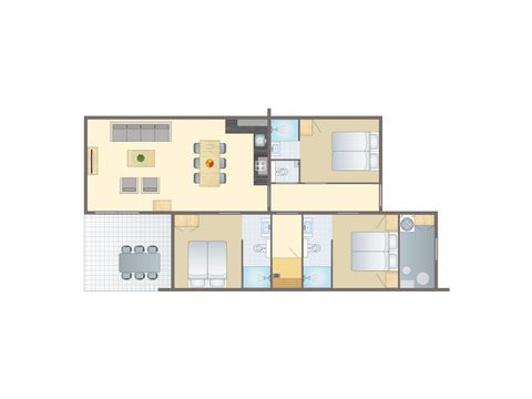 Bungalow 6 personen - 6L