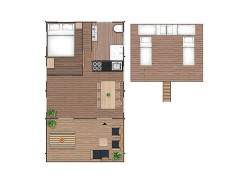 Safaritent 6 personen - Spotty Lodge Family (max. 4 volwassenen)