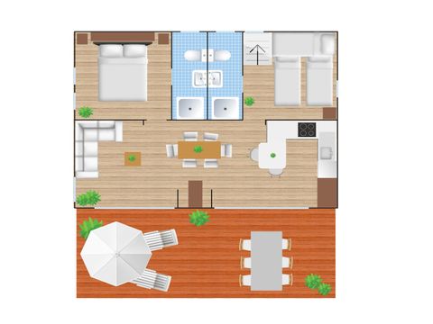 Bungalow 5 personen - Cottage Prestige 4+1