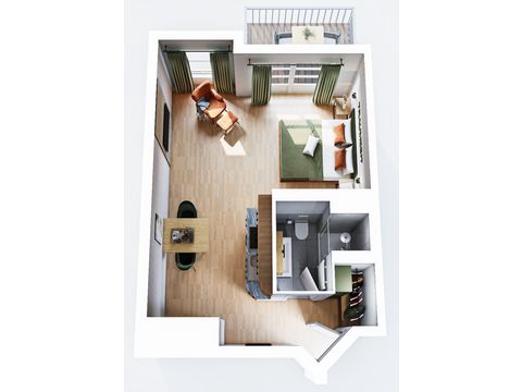 Studio 2 personen - Comfort 2P met uitzicht